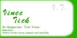vince tick business card